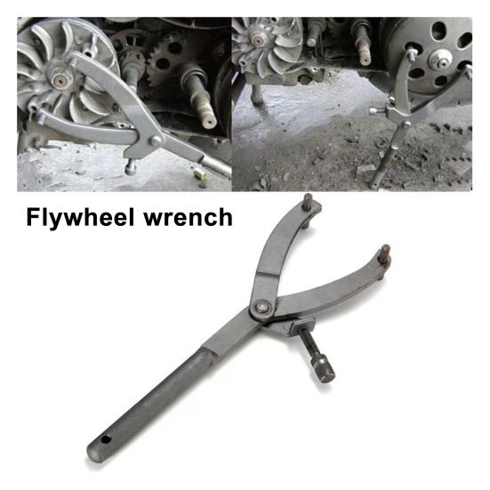Y Type Flywheel Wrench Adjustable Magnetic Motor Clutch Removal Tool for Motorcycle Straddle Bikes Easy To Use Pulley Spanner