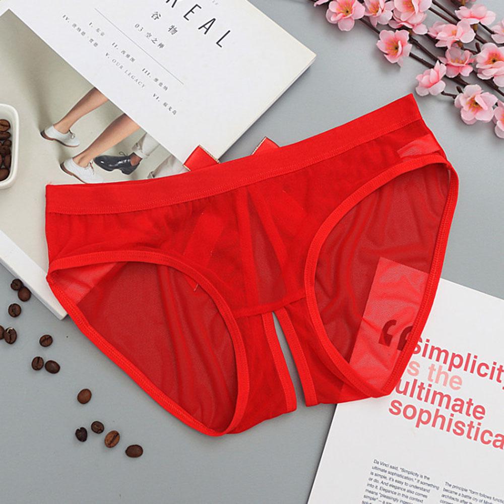 Sexy Seamless Mesh Briefs Panties Lingerie Thongs