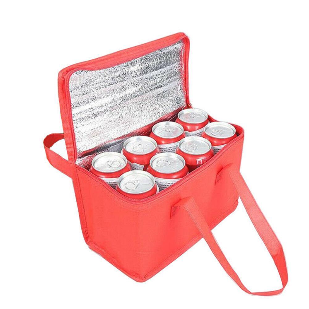 Insulated Thermal Tote Bag Big Storage Cooler Delivery Zipper Thermal Case Picnic Camping Tin Foil Food Bags
