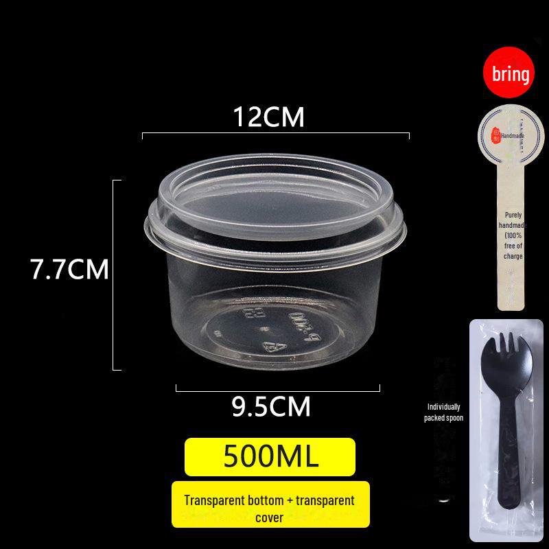 Bol rotund de desert Taro cu capac - Cutie de gheață pentru fructe Sago