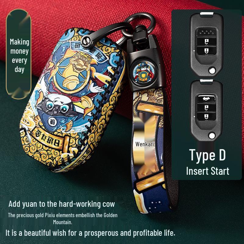 CRV Key Case for 11th Gen Accord, Civic, XRV, Haoying, & Xingge Remote Control Shell Buckle Set