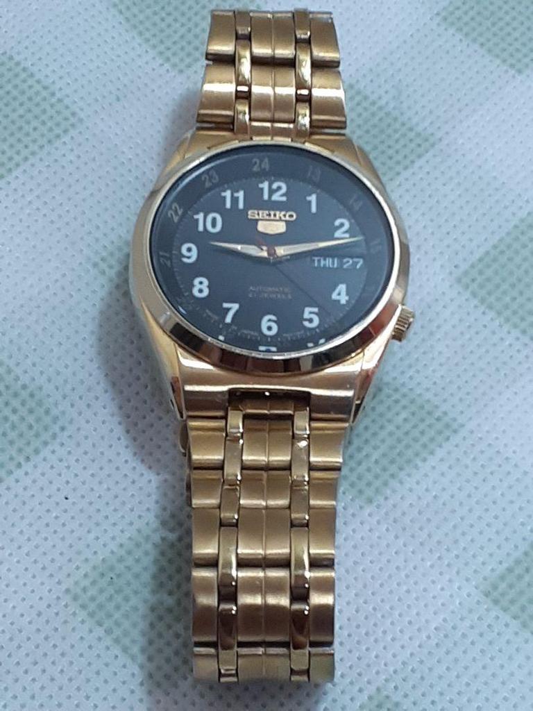 [USED] SEIKO Automatic Watch Gold Black Dial