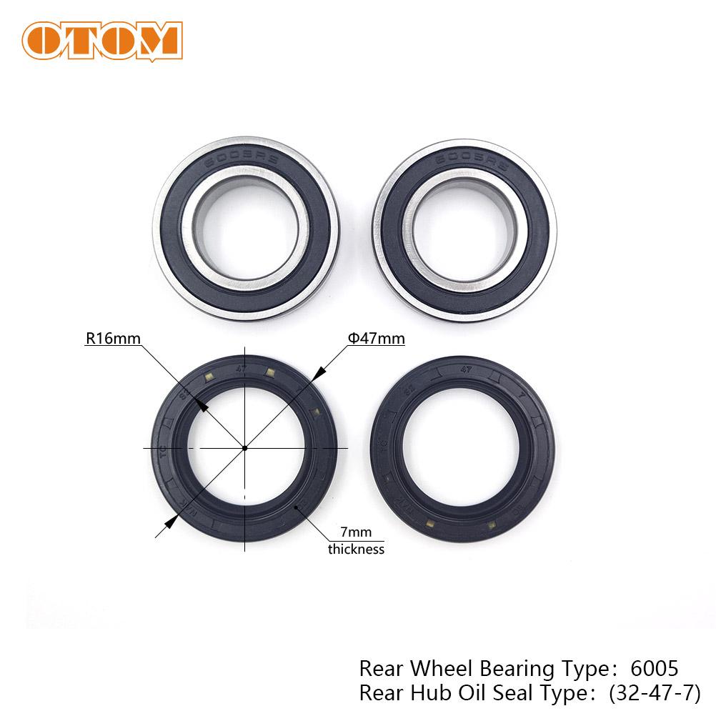 OTOM Motocross 6005 Rear Wheel Bearing Hub Oil Seal 32*47*8mm For SXF EXCF XC SMR TPI TE FE FS FX Off-Road Motorcycle Dirt Bike