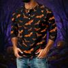 Men's Halloween Print Raglan 3/4 Sleeve Casual Shirt