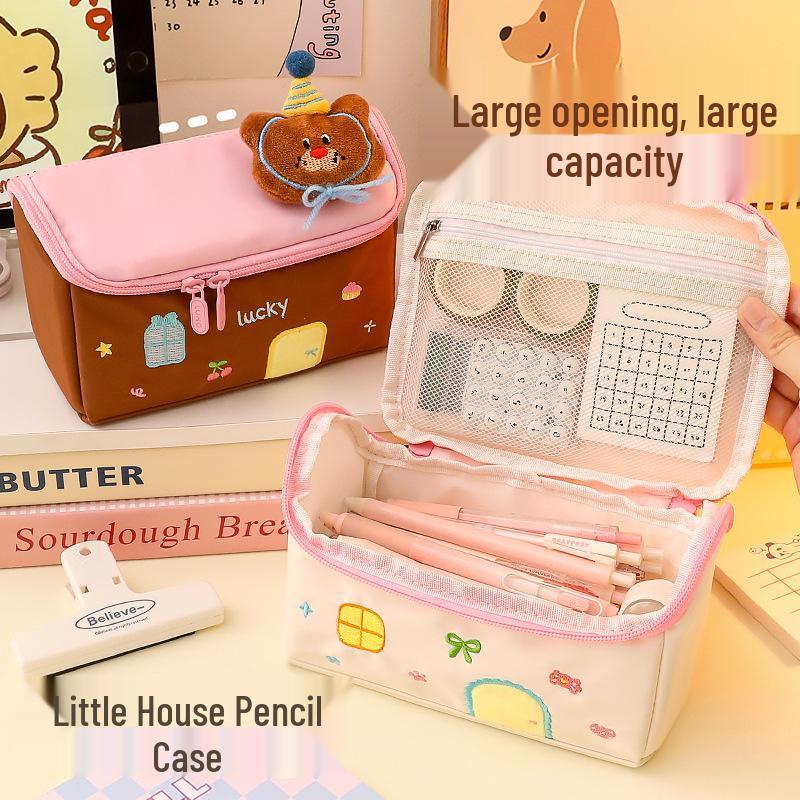 Spacious Pencil Case & Makeup Bag for Girls - Large Capacity, High Value, and Perfect for Students
