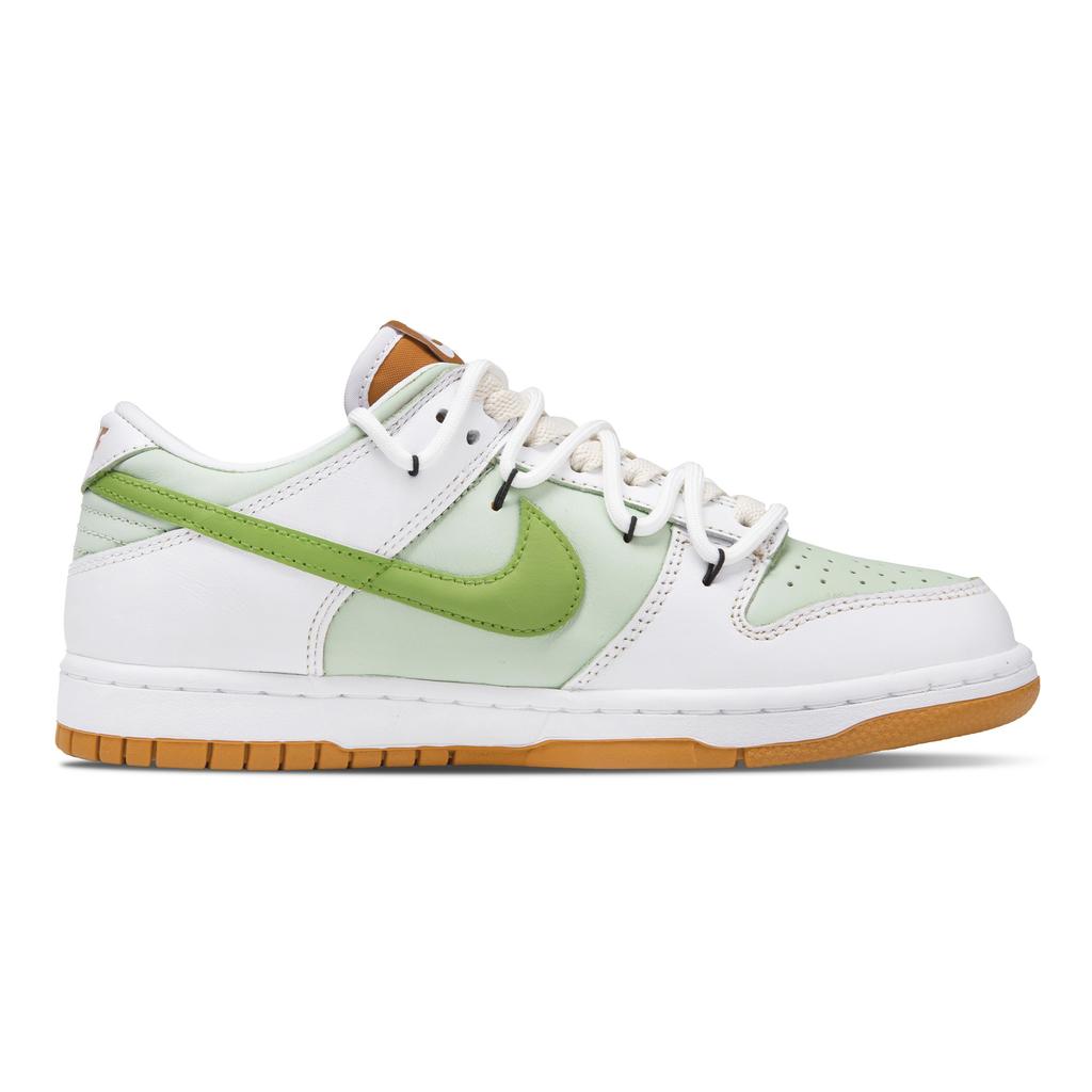 Nike Dunk Newborn Abrasion Resistant Abrasion Resistant Low Top Skateboard Shoes Unisex White Green Orange FQ6965-700(Team864-)