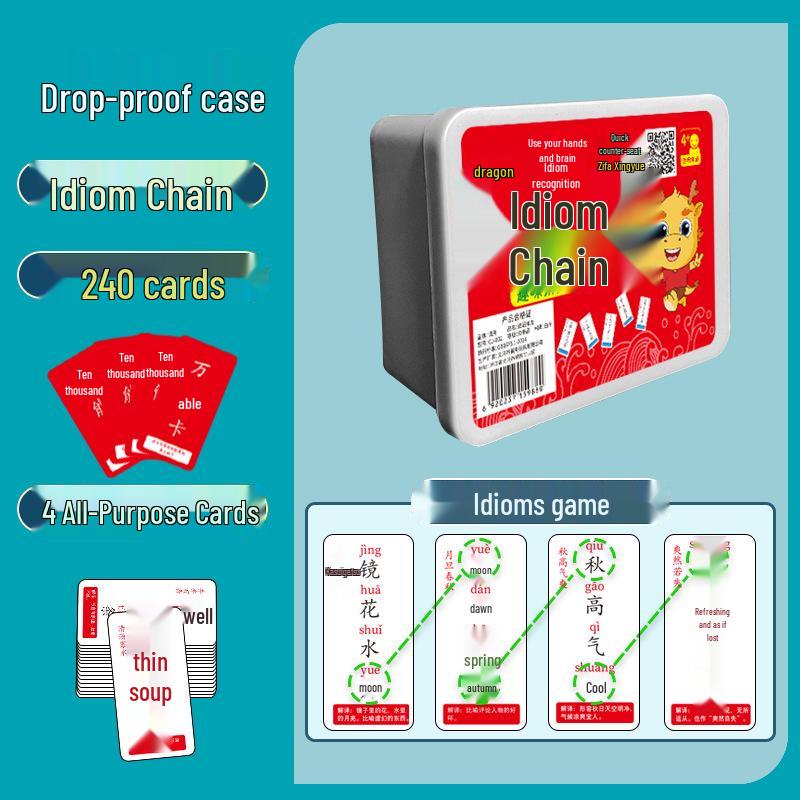 Year of the Snake: Children's Idiom Chain Card Game & Picture Puzzles