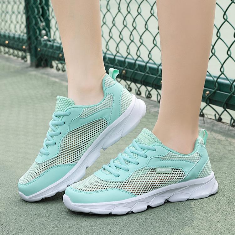 Women's Shoes Summer New Breathable Mesh Shoes Lace Up Casual Shoes Sports Shoes