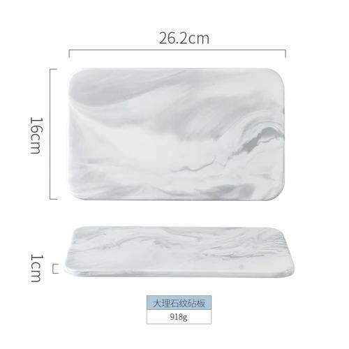 Nordic Marble Cutting Board Dinner Plates Ceramic Tray Golden Plate Set and Dishes Kitchen,Dining & Bar