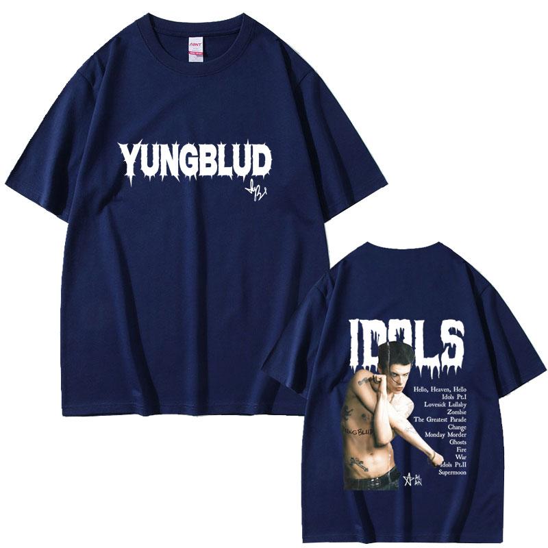 Rocker Yungblud IDOLS Graphic Tshirt Unisex Women Fashion Retro Rock T Shirts Unisex Casual Oversized Streetwear Male Vintage Tees