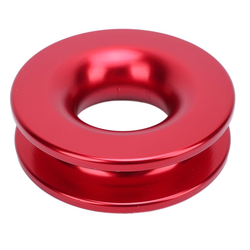Winch Snatch Recovery Ring 4000Lbs Working Load Red Snatch Block Pulley Towing Ring for ATV UTV SUV Truck Off Road