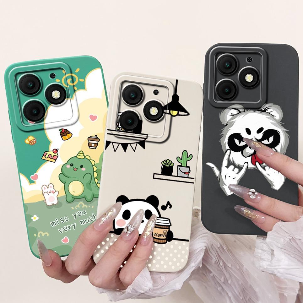 For Cover Itel A50 ItelA50 A 50 Phone Case Back Capa Question Duck Panda Cool Style Animals Cat Painting Soft Silicone Funda Bag