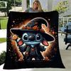 1pc Stitch Printing Blanket - Soft, All-Season Throw for Office Blanket,Personalized Gift with Adorable Cartoon Design