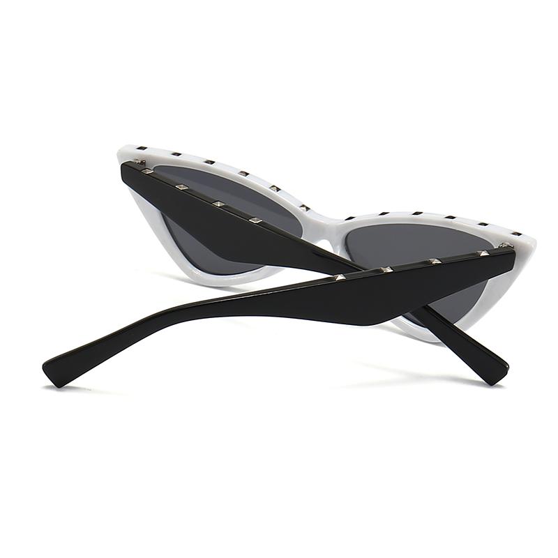 1038 Zebra Pattern Catwalk Sunglasses Women Narrow Model Street Style Cat Eye Fashion Trendy