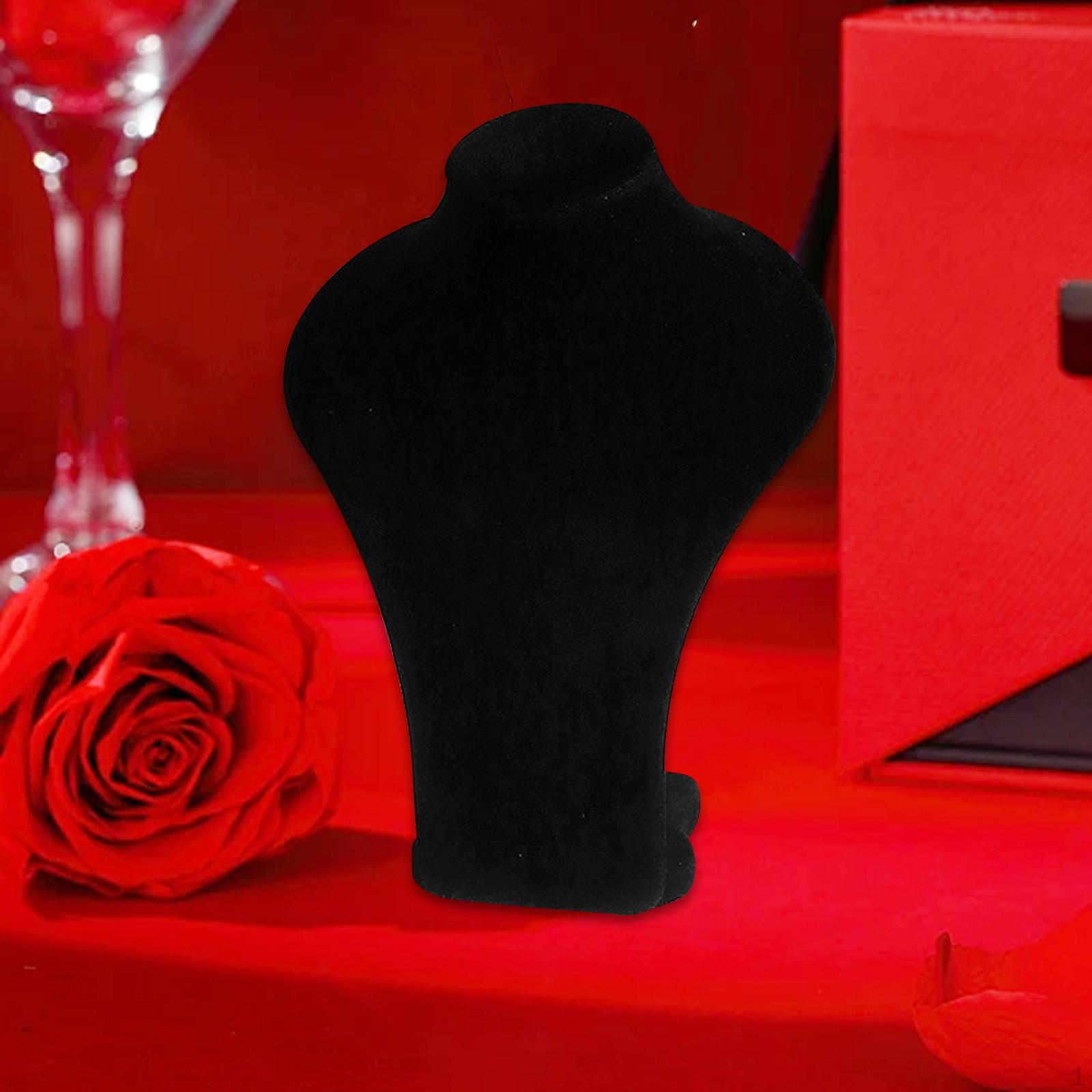 

Манекен для намиста, підставка для намиста для жінок, оксамитова, для ювелірних виробів чорний