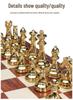 High-End International Metal Acrylic Folding Chess Set with Wooden Box
