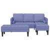 Sofa Set with Cushions 2 Pcs Jeans Blue Polyester