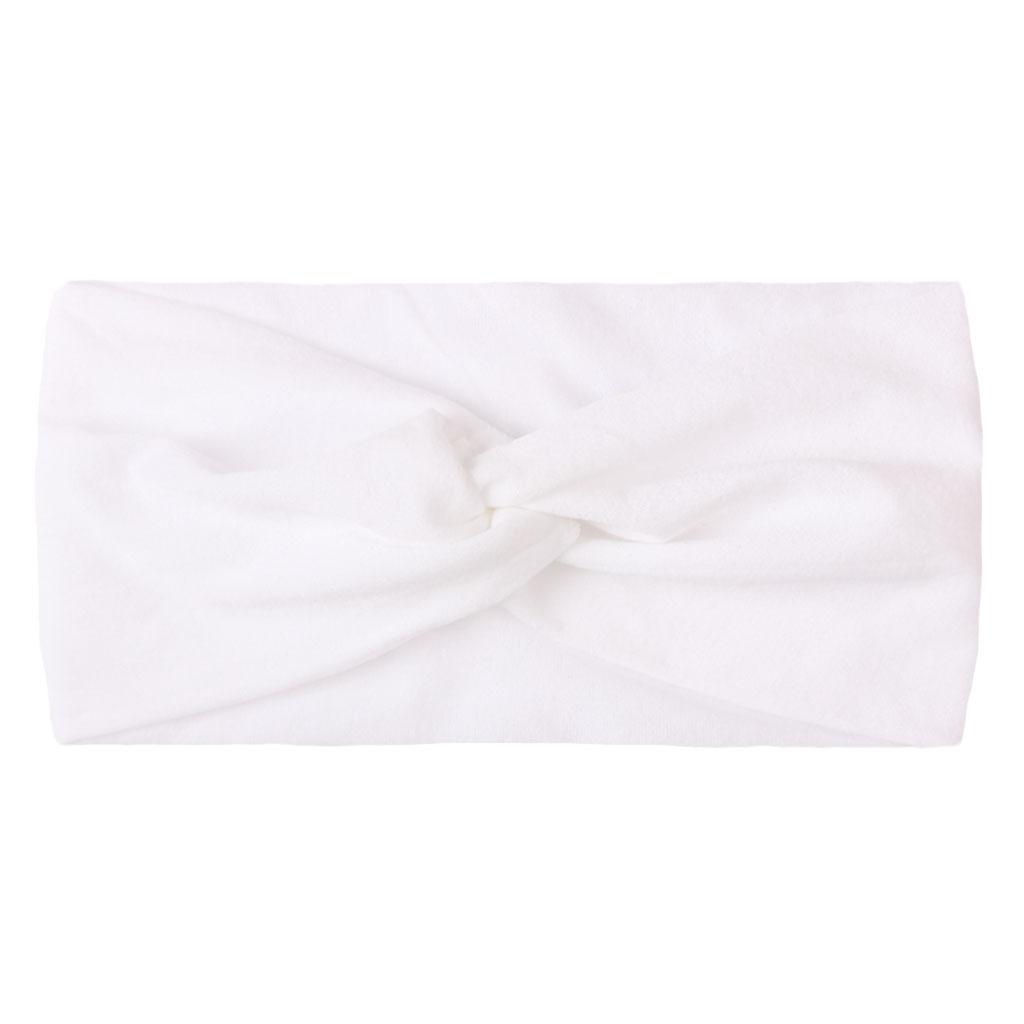 European and American Children's Hair Band Hair Accessories Baby Solid Color Nylon Cross Knotted Girl's Hair Ring Headband