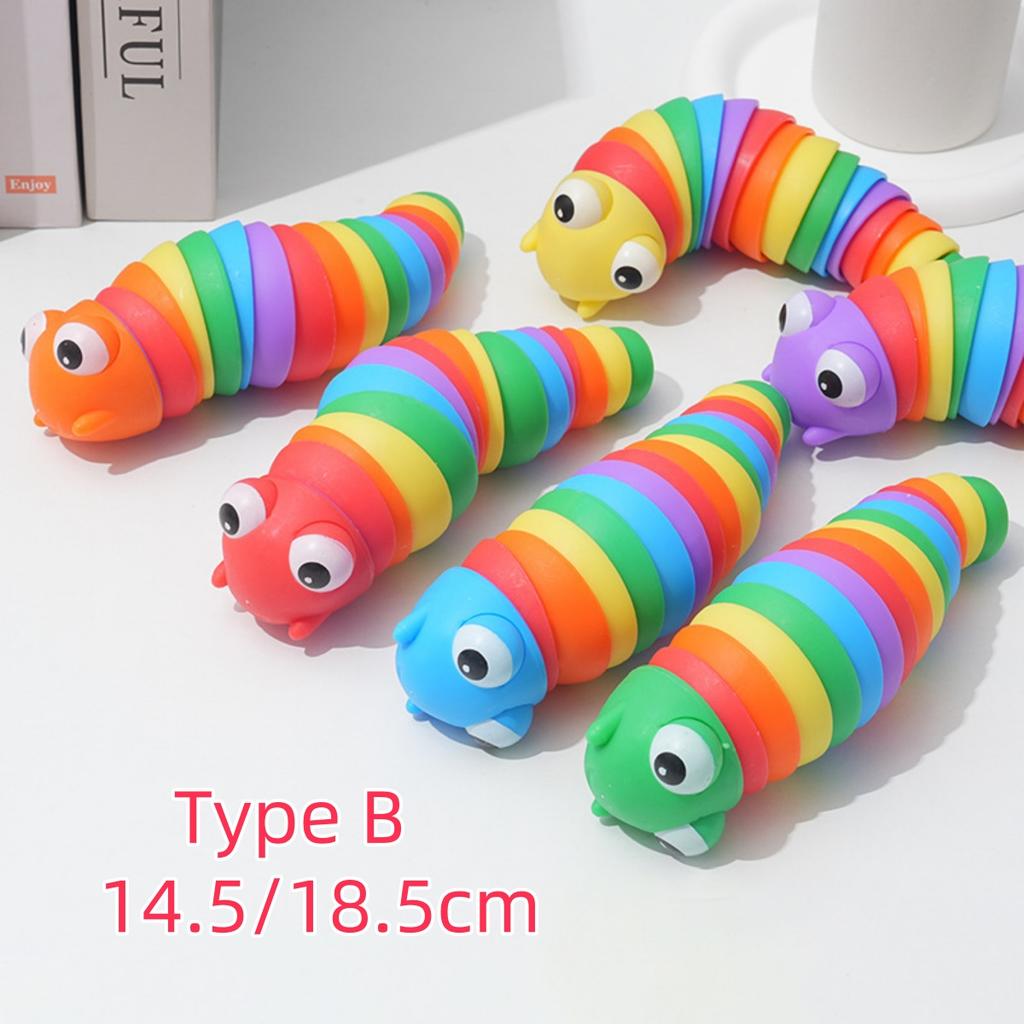 1PC Fidget Slug Toy Sensory Caterpillar Fidget Toy for Kids Adults Autism Sensory Toys Fidgets Stocking Stuffers Birthday Gift