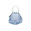 MLB Monogram Series NY Yankees Vintage Floral Print Letter Logo Polyester Bucket Bag Women bags Blue 3ABMS012N-50BLL