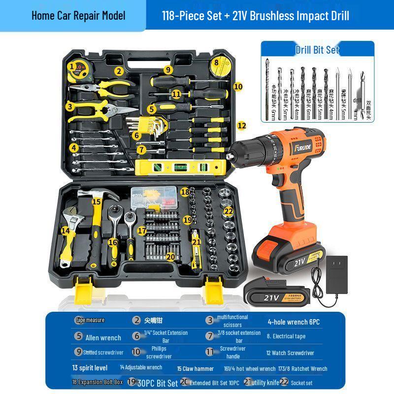 Multi-functional Household & Auto Repair Toolbox: Industrial-Grade Hardware & Electrician Storage Set