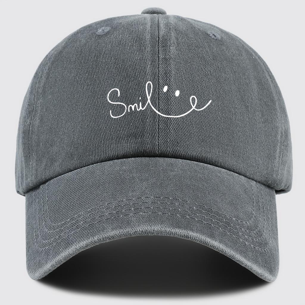 Alphabet Joyful Face Print Design Golf Baseball Cap for Men and Women Trucker Dad Sun Hat Moms Beach Vacation Sun Hat