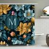 Modern Bathroom Decor: Elegant Gold White Shower Curtain with Geometric Pattern for Bathrooms Perfect Gift Idea