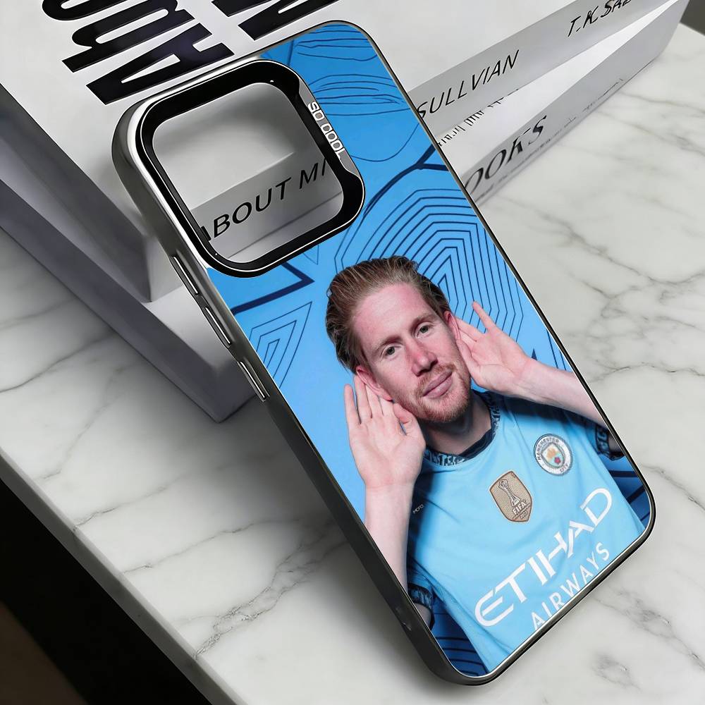 

K-Kevin de Bruyne Phone Case For iPhone 17,16,15,14,13,12,11 Plus,Pro Max,XS,Colorful Silver Phone case Funda Cover iPhone12PRO