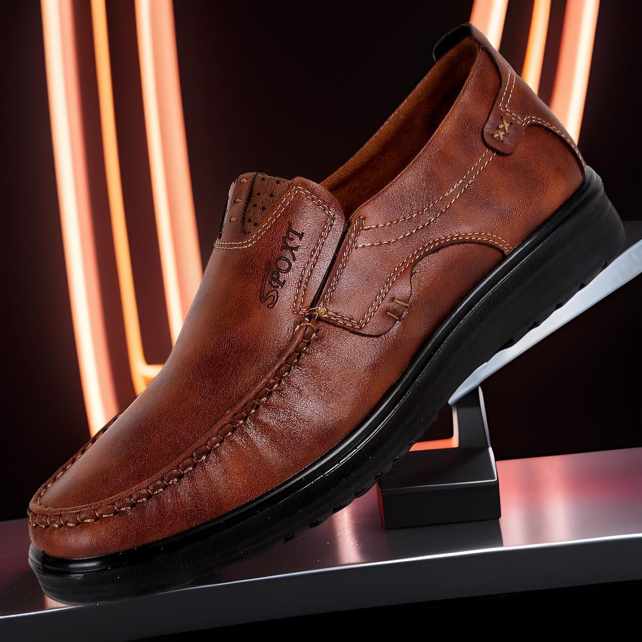 

Old ******* cloth shoes men s ****** and autumn business cloth shoes black glossy imitation leather shoes s**t-soled work shoes breathable men s shoes 48