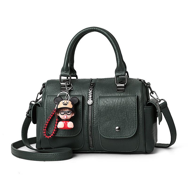Stylish New Autumn Shoulder Bag Spacious Crossbody Bag With Cute Charm Accessory