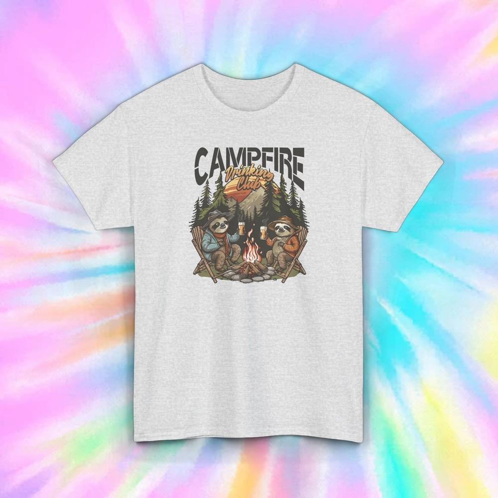 

Campfire Drinking Club Sloth Outdoor Camping Funny T-Shirt S-5XL XL
