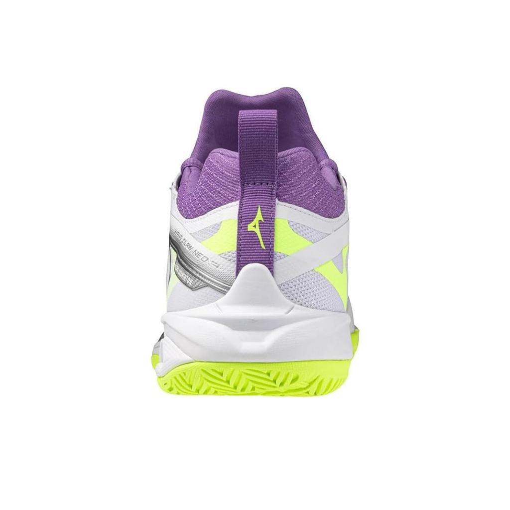 Mizuno Wave Claw Neo 3 Wide White Neo Lime Lavender Unisex Sneakers 71GA247312