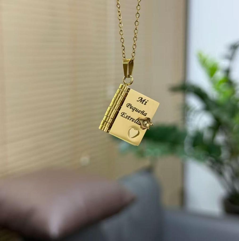 Titanium Steel Love Letter Pendant Necklace for Couples - Clavicle Chain for Girls.