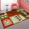 Santa Claus Pattern Carpet Modern Style Living Room Large -Scale Decorative CushionYear 'S Bedroom Festive Bedside Carpet