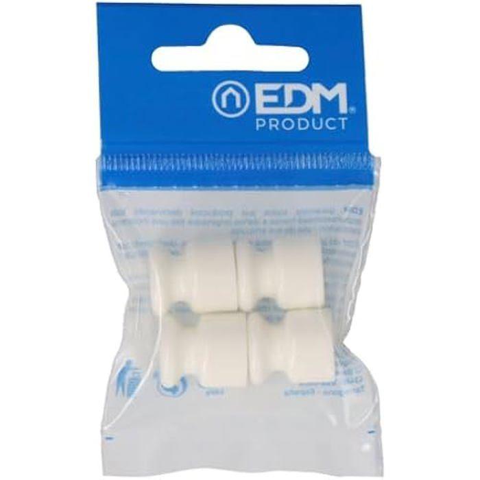 EDM 8434259004663 Isolateur pour câble tressé emballé (4 unités), Multicolore