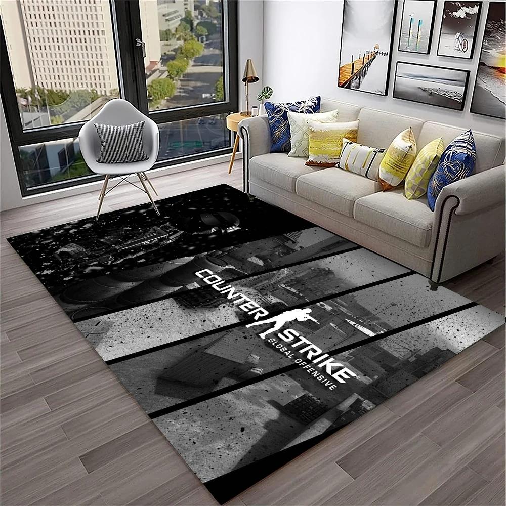CS GO,Counter Strike Game Gamer 3D Carpet Rug for Home Living Room Bedroom Sofa Doormat Decor,kids Area Rug Non-slip Floor Mat