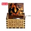 In Stock 58 Styles Anime Music Box Antique Carved Wooden Hand Crank Music Box Figure Christmas Birthday Gift-