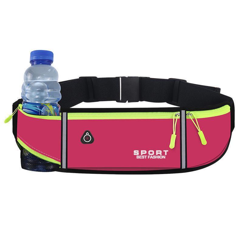 Slim Reflective Waterproof Sports Waist Bag With Headphone Hole Lightweight Portable Design Ideal For Running & Outdoor Sports