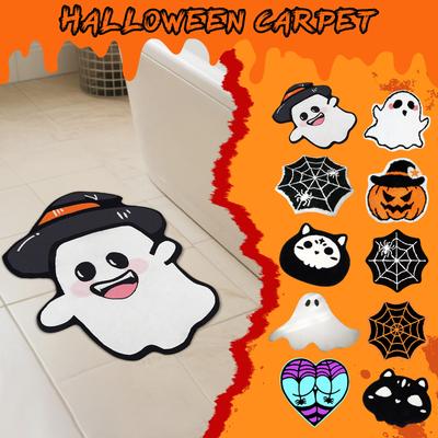 Straszny dywanik łazienkowy na Halloween – Mata kąpielowa z antypoślizgowym spodem, pluszowy i chłonny dywanik obszarowy pod prysznic, do kuchni i dekoracji domu wakacyjnego
