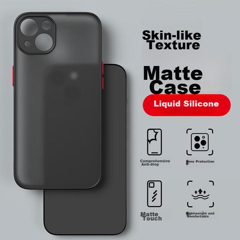 IPhone 13 Case, Apple 13 Protective Cover, Full Protection, Semi-Transparent Frosted Ultra-Thin Shockproof High-End Design for Men And Wome