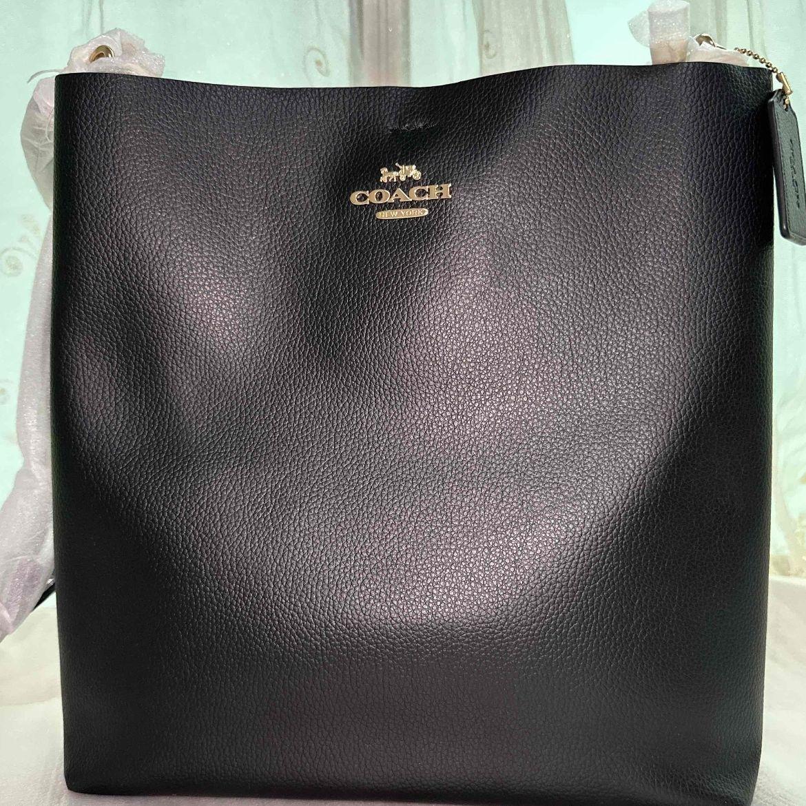 [Pre-Owned] Mollie Logo Solid Leather Bucket Bag - Excellent #23X8XS ONE SIZE