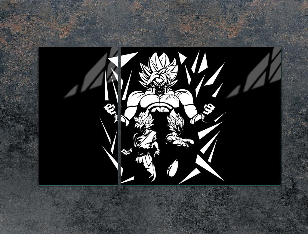 SZKLANA PŁYTA OCHRONNA NA KUCHENKĘ 90x52 ANIME