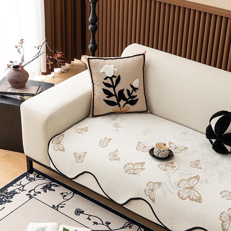 Light Luxury Special-Shaped Sofa Cushion Butterfly Universal Butterfly Chenille Non-Slip Seat Cushion Sofa Towel Simple Cushion