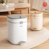 Trash Can for Home Use with High-End Feel, Foot-Pedal Type for Bedroom and Toilet, with Flip Lid, Kitchen Trash Can with Foot-Pedal and Pop-Up Lid