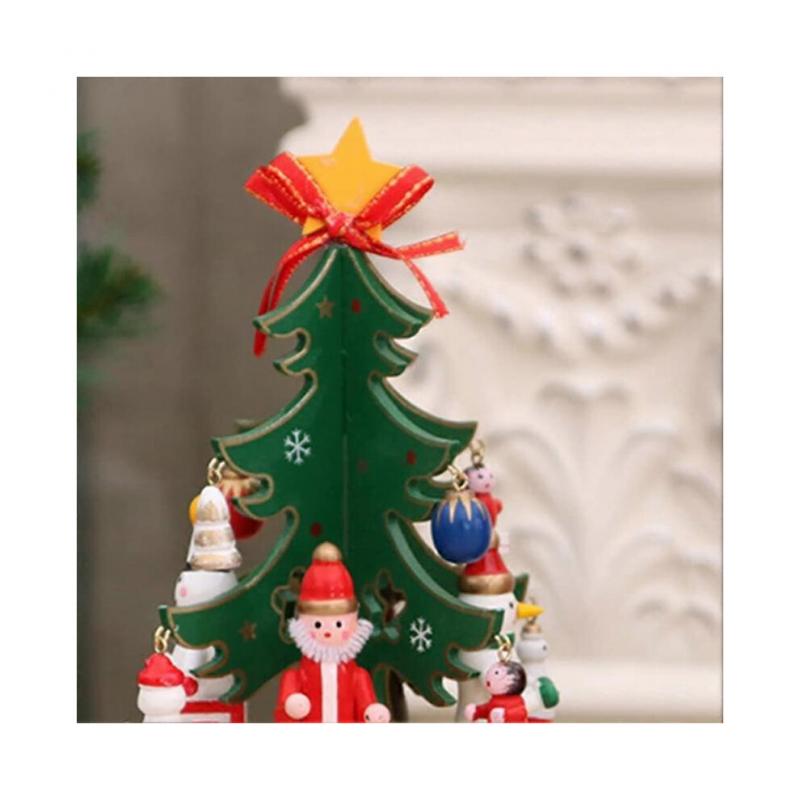Weihnachtsbaum Spieluhr, Holzspieluhr Weihnachtsbaum mit Anhänger-Schmuck Weihnachten