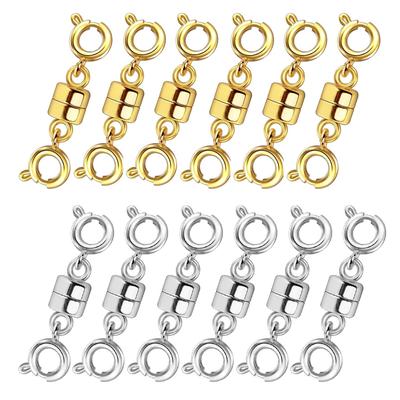 Fermoirs et fermetures magnétiques pour collier, 12 pièces, convertisseur de fermoir pour bijoux