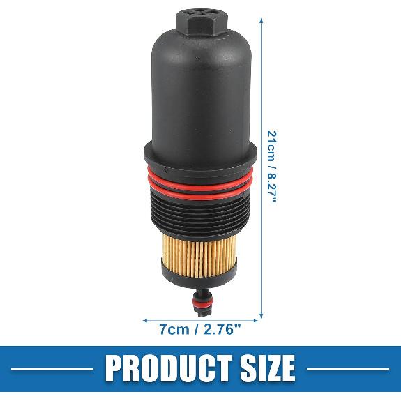 No.FT4Z-6A832-C Engine Oil Filter Housing Cover Cap for Ford Edge Sport 2.7L 2015-2018 for Ford F-150 2.7L 2015-2025 for Ford Bronco 2.7L 2021-2024