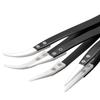 Ceramic Tips Tweezers Acid Resistant Anti-Static Electronic Soldering Tweezers Little Curved/Big Curved/Straight Tip