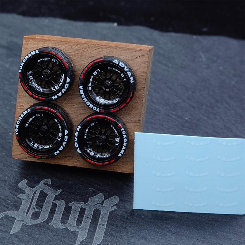 PuffStudio 1/64 Scale Hubcap LD97-LD12 8.5/8.8mm Modified Style Axle Wheel Auto Model Car Modification Toy