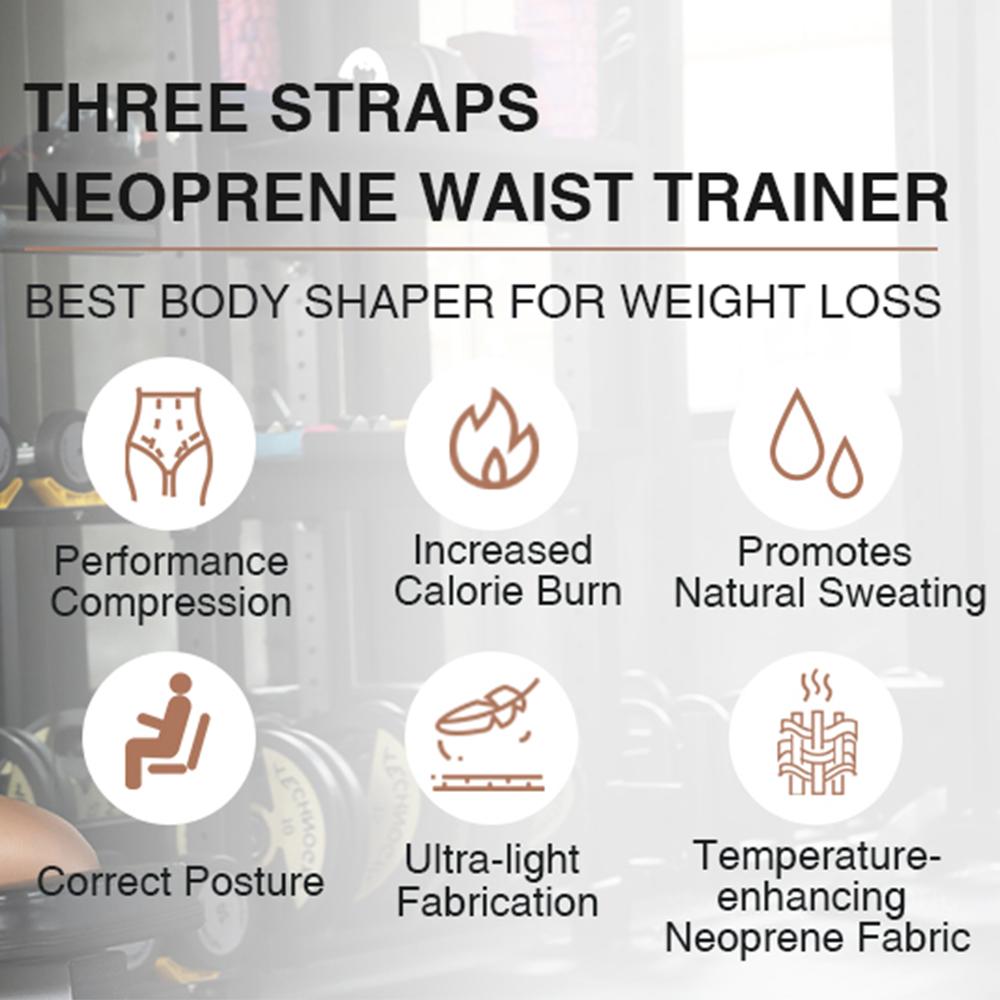 Neoprenowy talia trener dla kobiet 3 paski kontrola brzucha urządzenie do modelowania sylwetki gorset treningowy Cincher trymer do talii pas do sauny spalacz tłuszczu potu pas wyszczuplający
